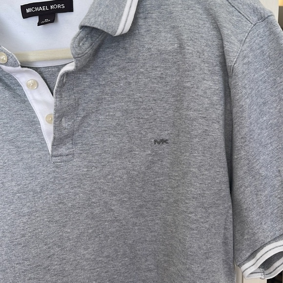 Michael Kors Men’s Short Sleeve Polo Golf Shirt Size XL Gray - Picture 3 of 5